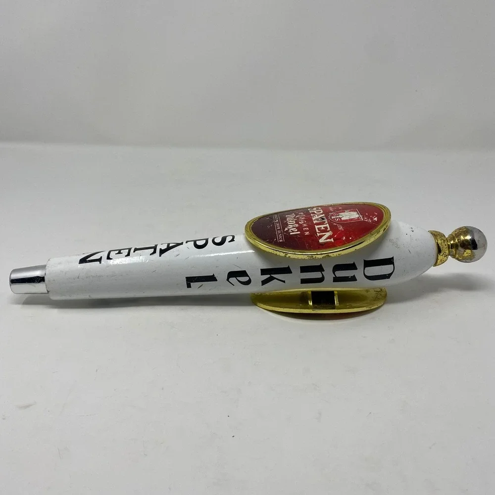 Spaten Munchen Dunkel Beer Tap Handle White Red Vintage German Breweriana Bar